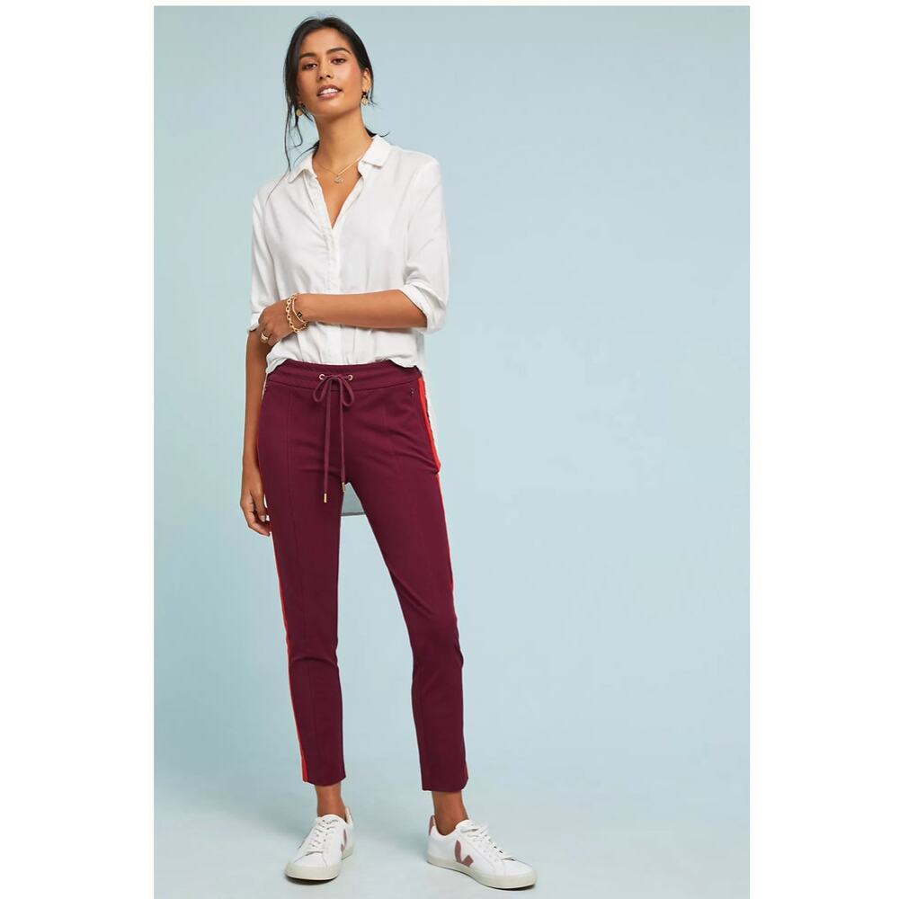 Anthropologie The Essential Striped Trousers Size 14 NWT